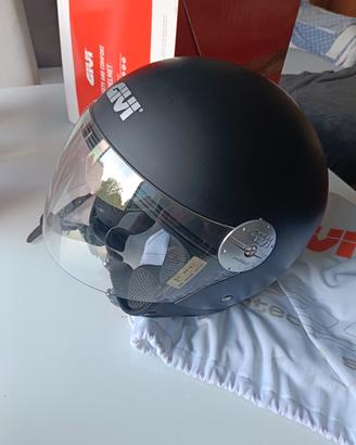 Casco jet GIVI 10.7 Mini-J XS (54) nero opaco