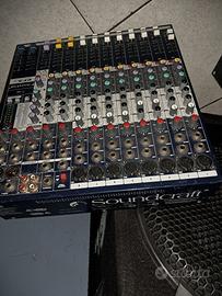 SET : COPPIA CASSE 300w + MIXER (8+2) + AMPLI