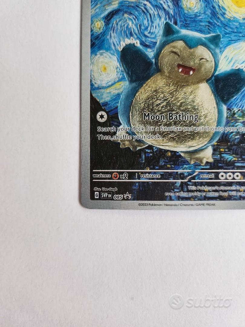 Carta Promo Snorlax Con Munchlax & Mew Pokemon X Van Gogh ACG Art - Foto 6