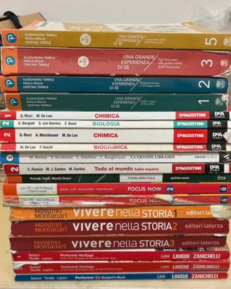 Libri vari liceo linguistico dalla  1 alla 5