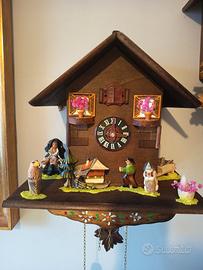 orologio a cucù legno chalet artigianale 