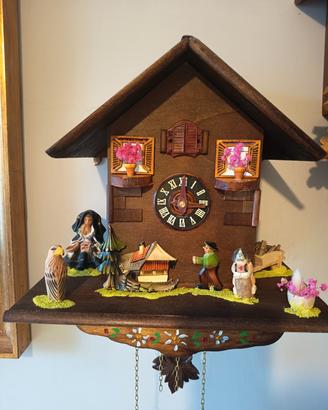 orologio a cucù legno chalet artigianale 