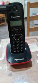 PANASONIC TELEFONO CORDLESS TG1611JT NERO/ROSSO