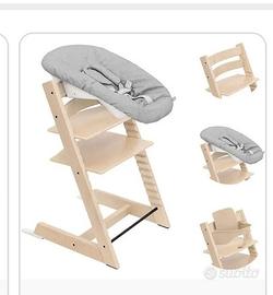 Nuovo -Stokke Tripp Trapp con Newborn Set