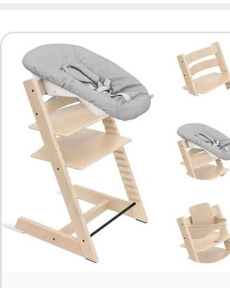 Nuovo -Stokke Tripp Trapp con Newborn Set