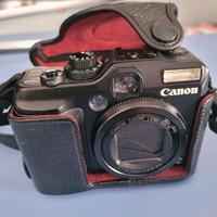 Canon g 10 con custodia in pelle