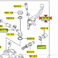 Leva freno ant Kawasaki ZX-6RR 132360024
