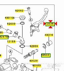 Leva freno ant Kawasaki ZX-6RR 132360024
