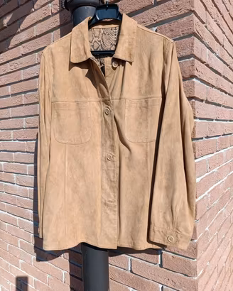 Camicia/giacca in pelle donna scamosciata