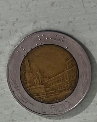 500 lire bimetallica