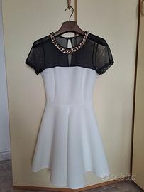 Abito donna con gonna svasata + coprispalle