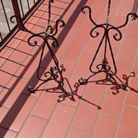 porta vasi in ferro battuto