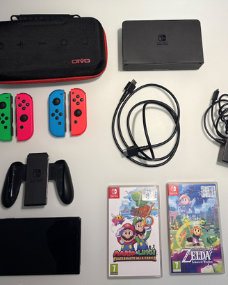 Nintendo switch OLED + 4 joy-con + 2 giochi