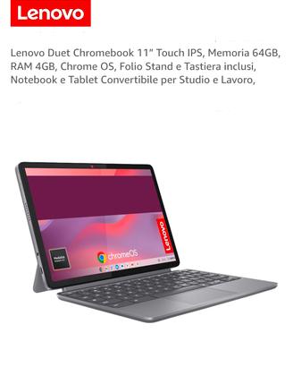 Lenovo Chromebook, convertibile 2 in 1, 11 pollici