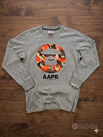 AAPE BY A BATHING APE LONG SLEEVE TEE - CAMO LOGO