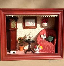 Quadro Diorama miniature porcellana Reutter