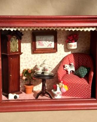 Quadro Diorama miniature porcellana Reutter