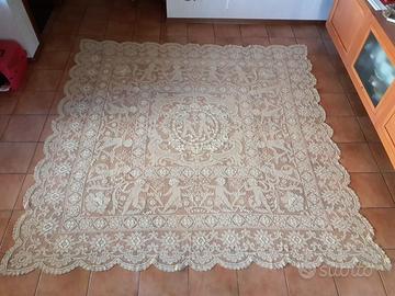 Copriletto filet matrimoniale anni '30