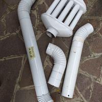 Canna fumaria tubo smaltato bianco per stufa.