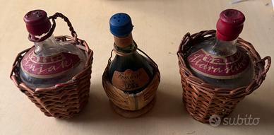 Lotto 3 bottiglie mignon liquori e vino vintage
