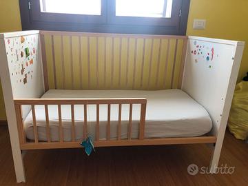 Letto Kinderkraft in legno modello MIA + materasso