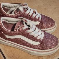 scarpe Vans bambina rosa brillantini 29