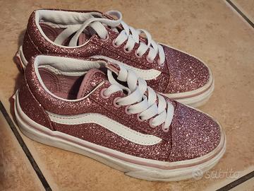 scarpe Vans bambina rosa brillantini 29