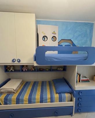 Cameretta per bambini/ragazzi con 3 letti