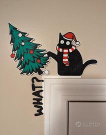 Decorazione natalizia in 3d Gatto
