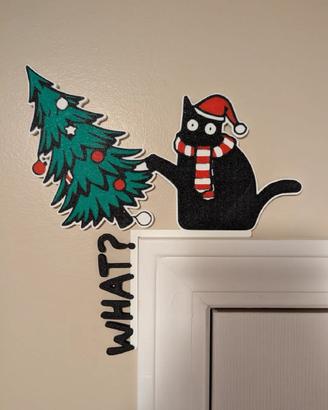 Decorazione natalizia in 3d Gatto