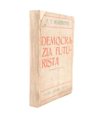 Libro Antico Democrazia Futurista Marinetti 1919
