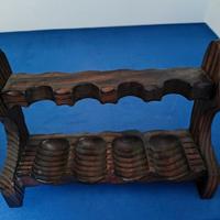 Porta pipe in legno da 4