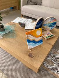 Tavolo stile giapponese in legno Rovere