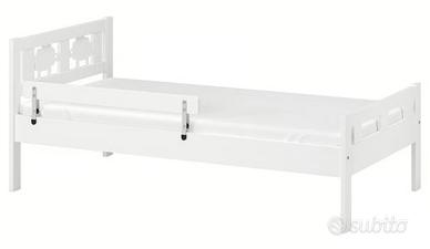  Letto Ikea 70x160 bianco  struttura e materasso 