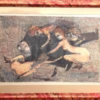 Mino maccari litografia in cornice