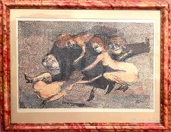 Mino maccari litografia in cornice