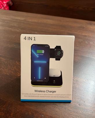 Caricatore Wireless 4 in 1 per iPhone Apple Watch