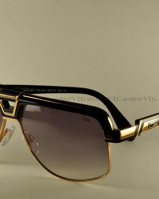 Occhiali vintage Cazal 991 oro e nero nuovo inusat