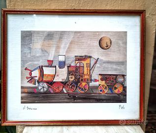 Rodolfo Meli serigrafia 'Il Trenino'