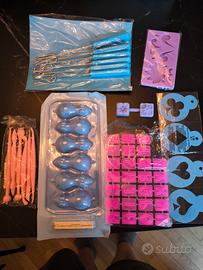 Stampi fondente e biscotti, sifone, cavatappi