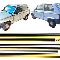 Fiat Panda Young kit adesivi fiancate giallo nero 