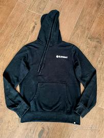 felpa Element nera con cappuccio