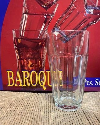 Set 6 bicchieri vetro da bevanda Baroque Pasabahce
