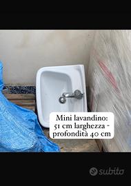 Mini lavandino bagno 50x40 con miscelatore
