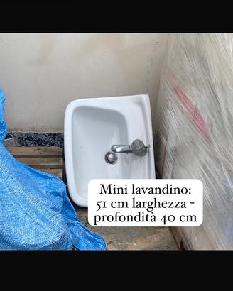 Mini lavandino bagno 50x40 con miscelatore