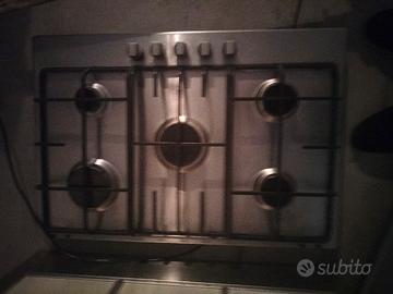 piano cottura gas 5 fuochi 