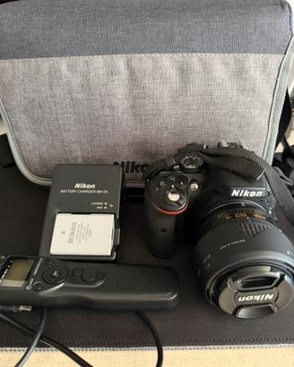 Nikon D5300 + 2a batteria + scheda SD 64gb