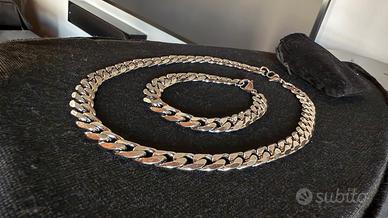 Collana e bracciale catena a maglie