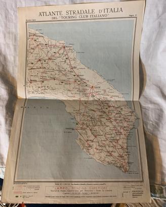 Touring Club Italiano: 1925 mappa Puglia