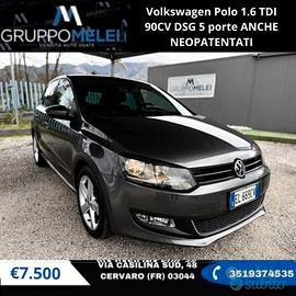 VW Polo 1.6 TDI 90CV AUTOMATICA DSG ANCHE NEOPATEN
